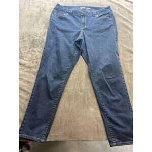 Lane Bryant Skinny Genius Fit Medium Wash Mid Rise Jeans, Womens Size 18